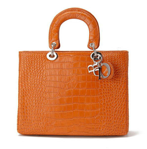 replica jumbo lady dior crocodile leather bag 6322 camel